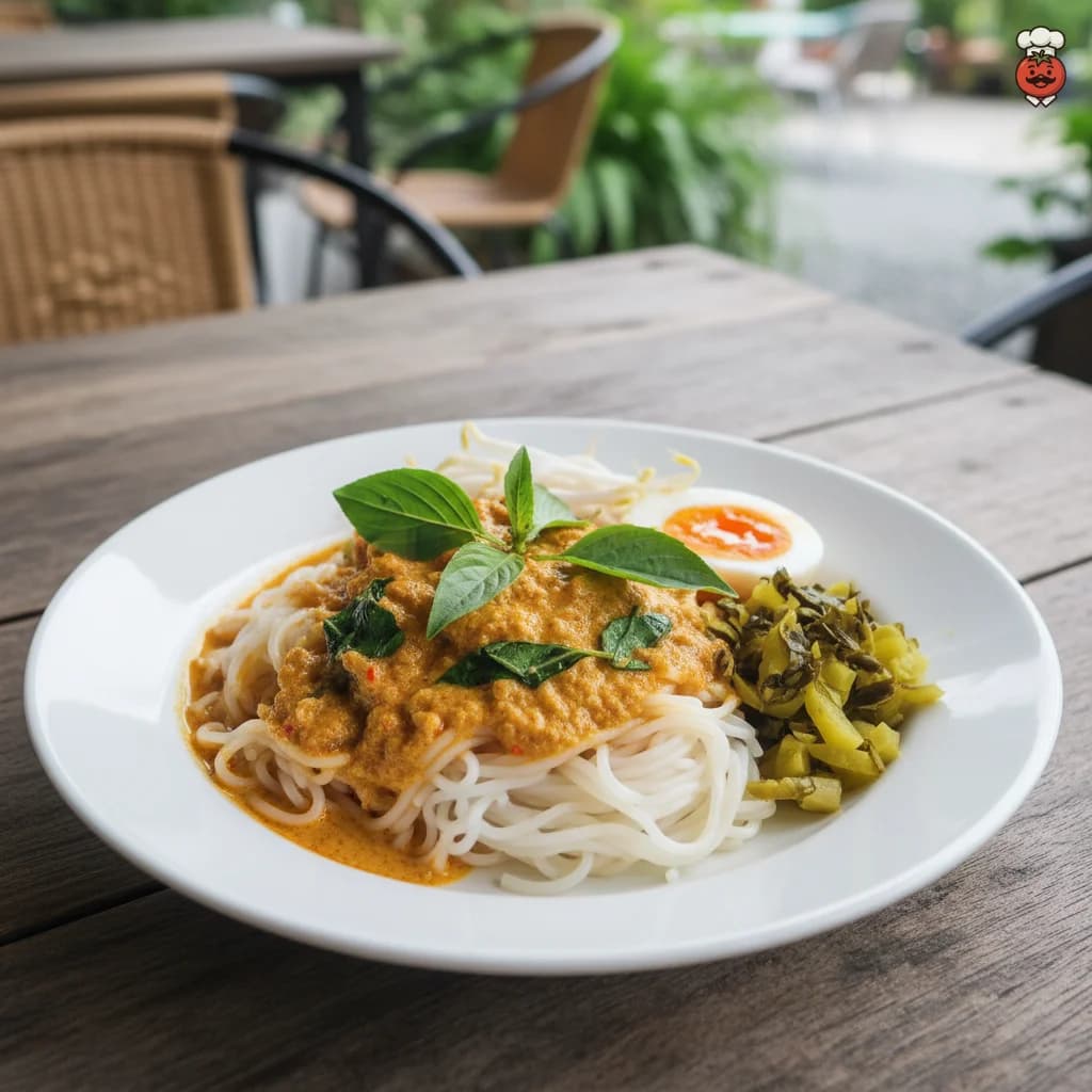 Khanom Jeen Nam Ya (Thai Fish Curry Noodles)