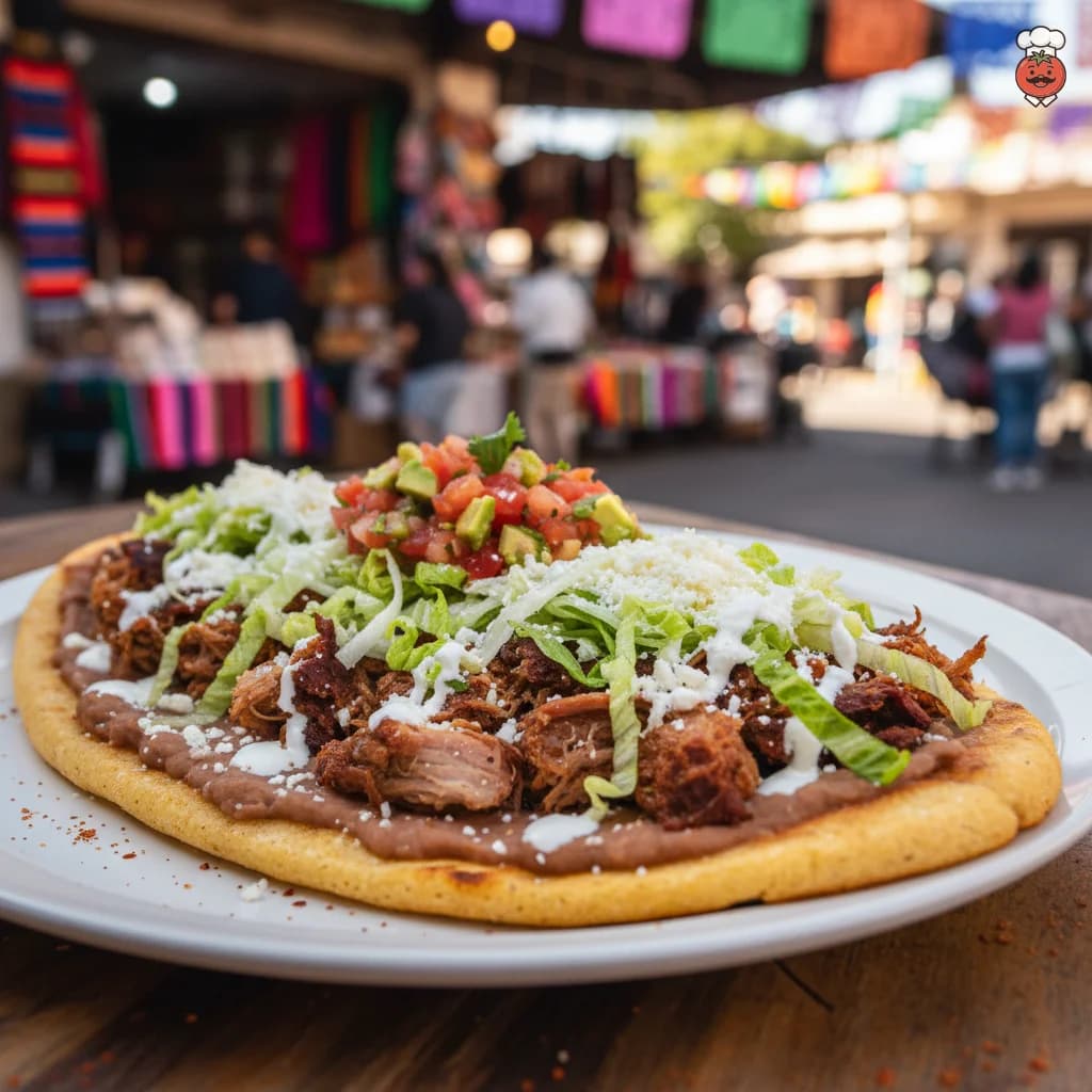 Authentic Huaraches with Refried Beans and Carne Asada