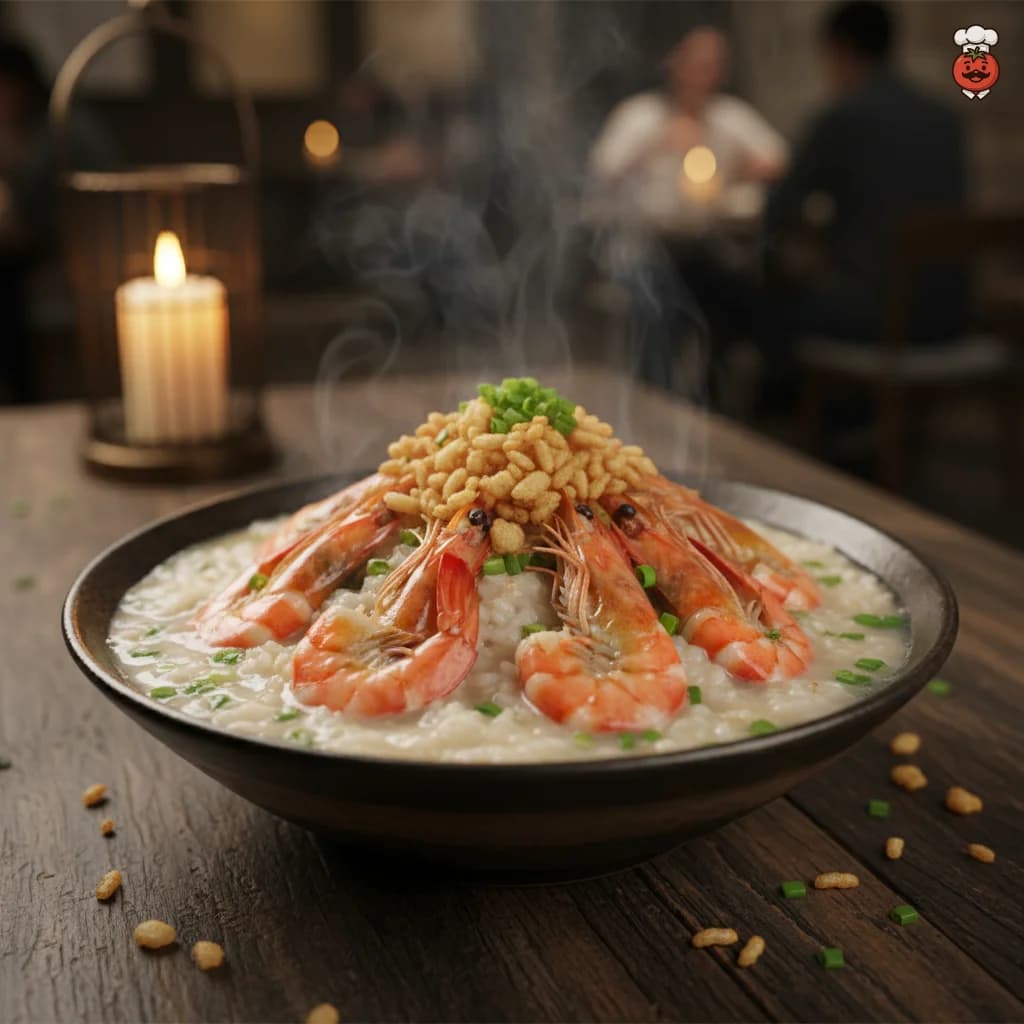 Seafood Paofan (Chinese Rice Soup)