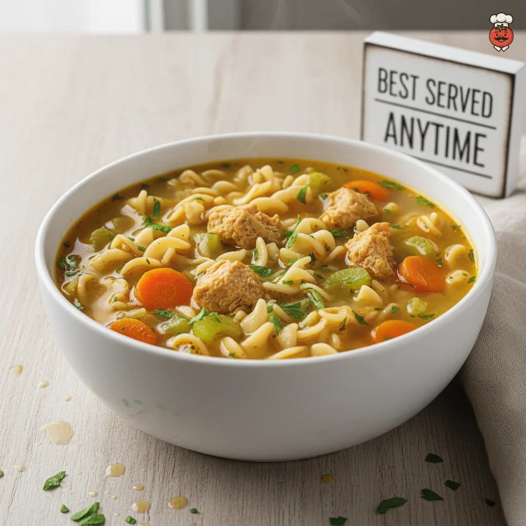 Hearty Vegan Chicken Noodle Soup